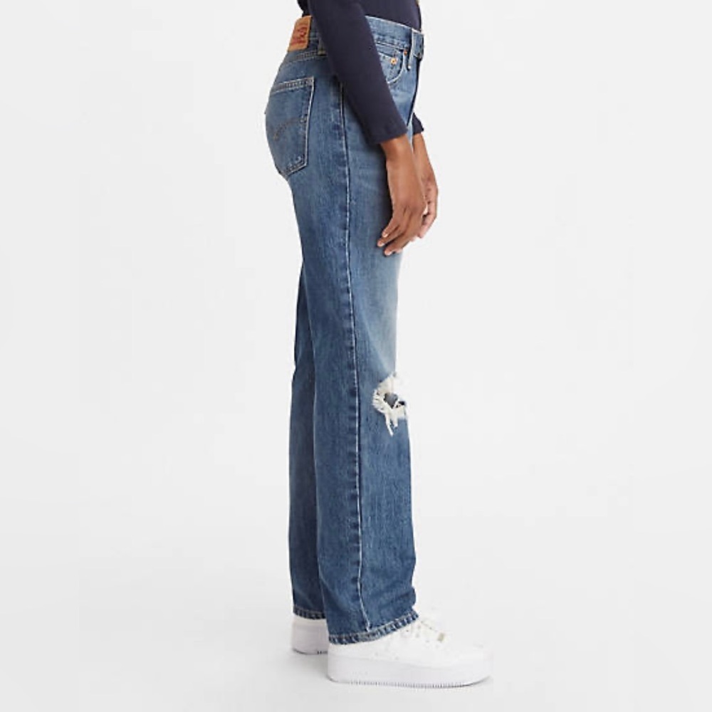 LEVIS Low Pro Women’s Straight Jeans Sz 28 - Picture 2 of 9